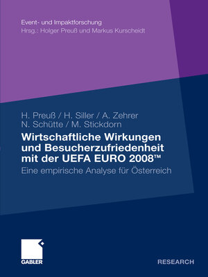 cover image of Wirtschaftliche Wirkungen und Besucherzufriedenheit mit der UEFA EURO 2008TM